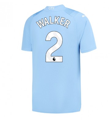 Manchester City Kyle Walker #2 Replika Hjemmebanetrøje 2023-24 Kortærmet